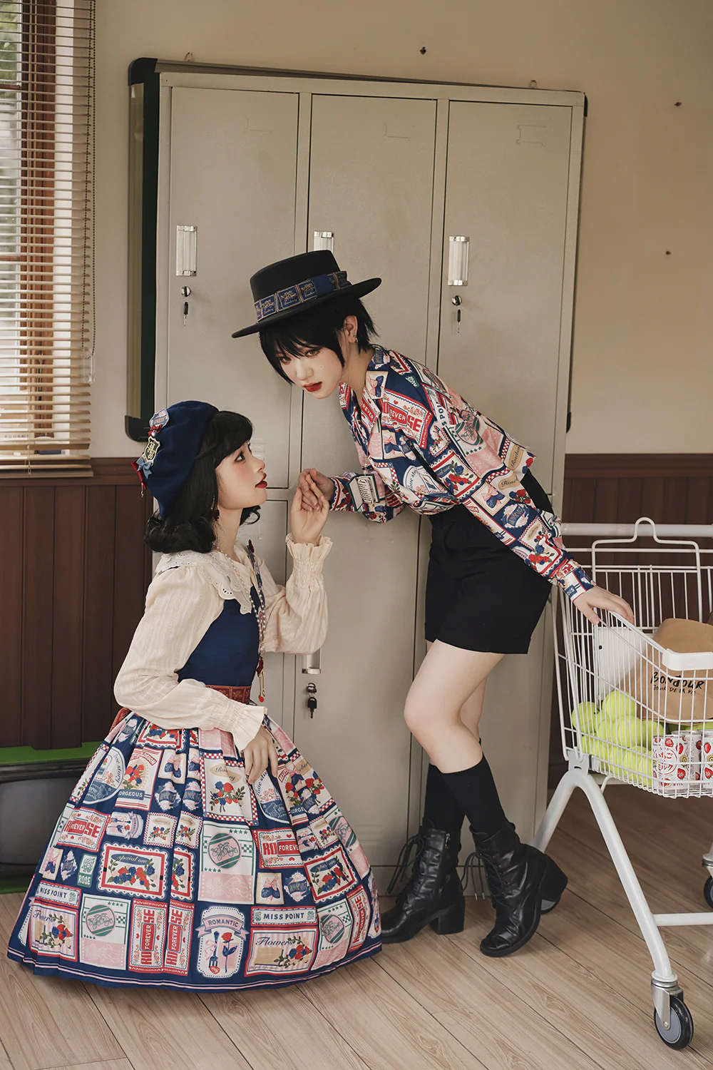 Strawberry Rose - Vintage American Casual Lolita Jumper Dress - Image 18