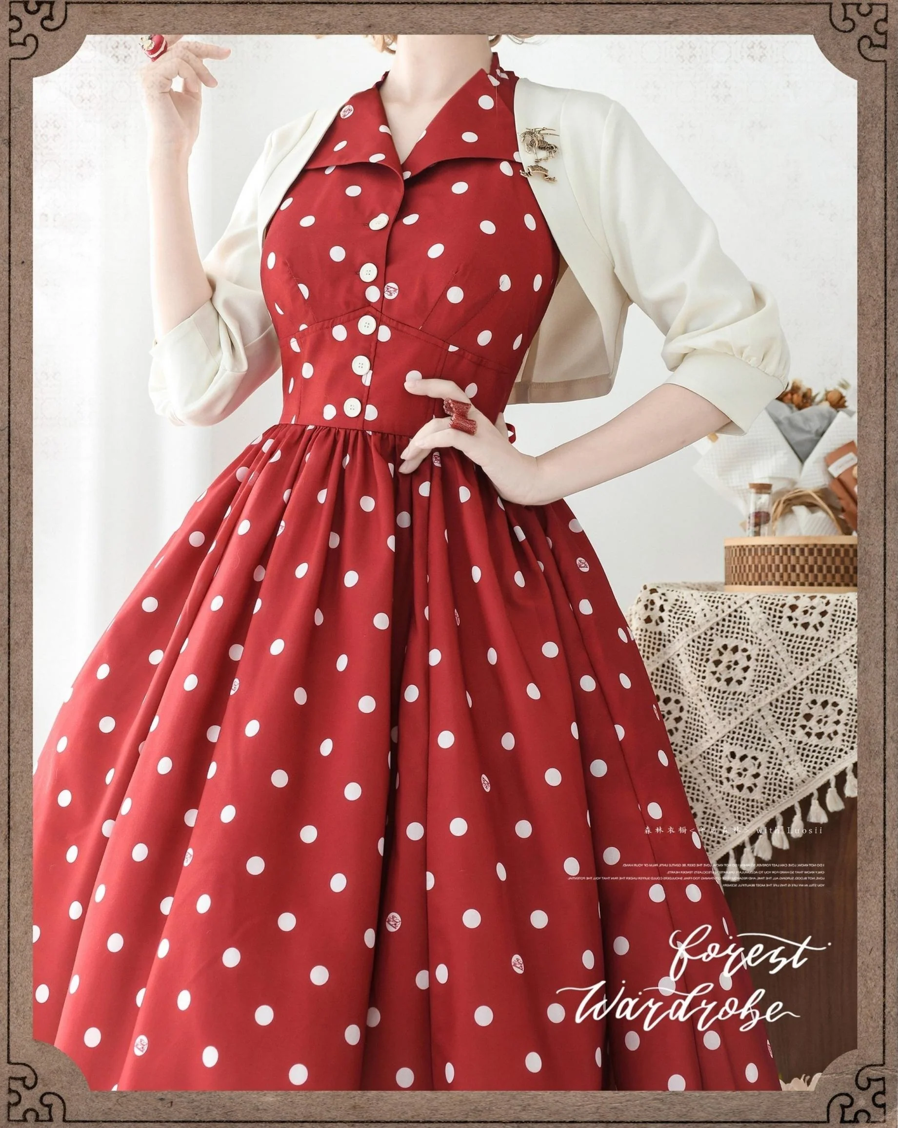 Afternoon Forest - Vintage Lolita Bolero for Summer Days - Image 2