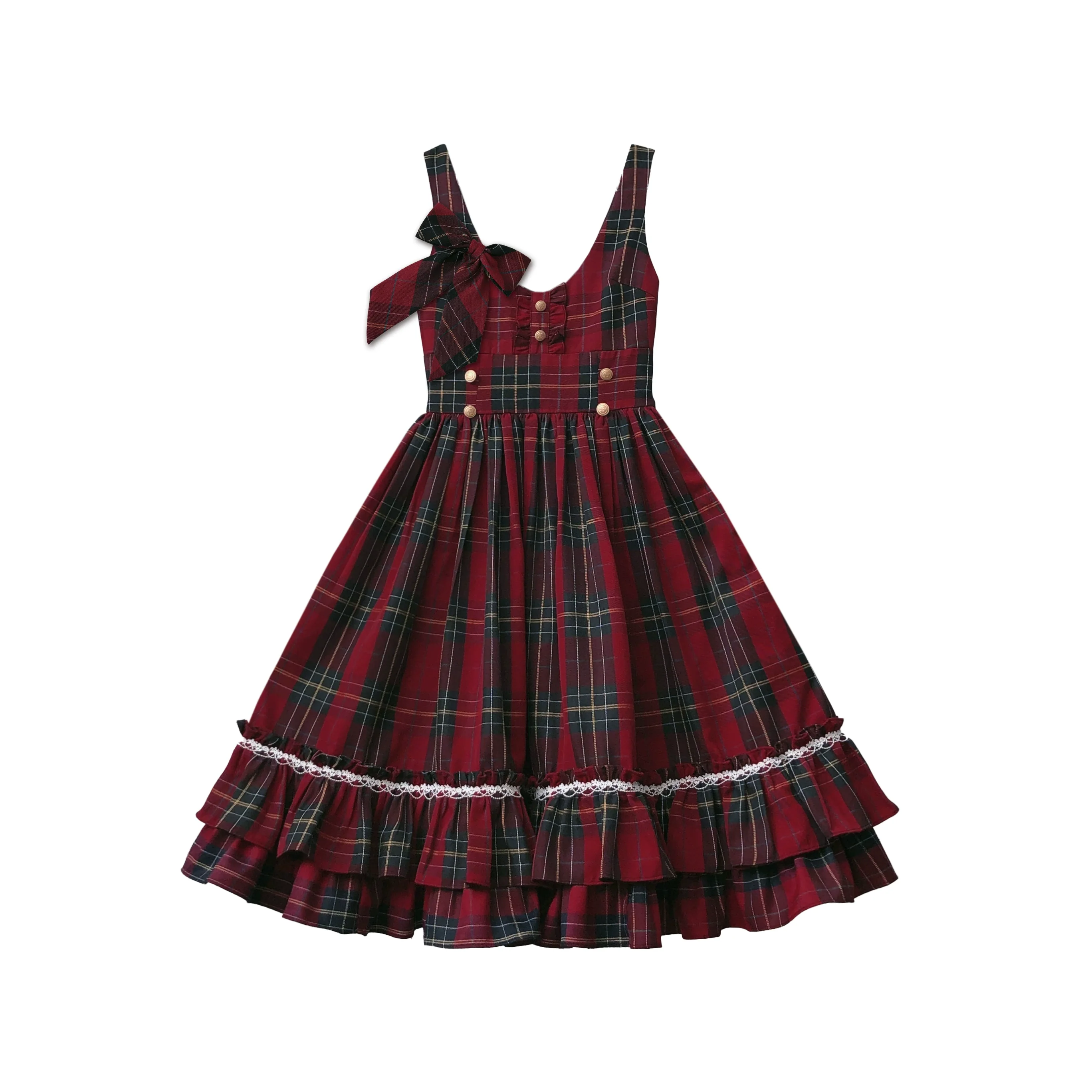 HuTaoMuJK - Little Red Riding Hood - Vintage Lolita Cape & JSK Dress Set - Image 23