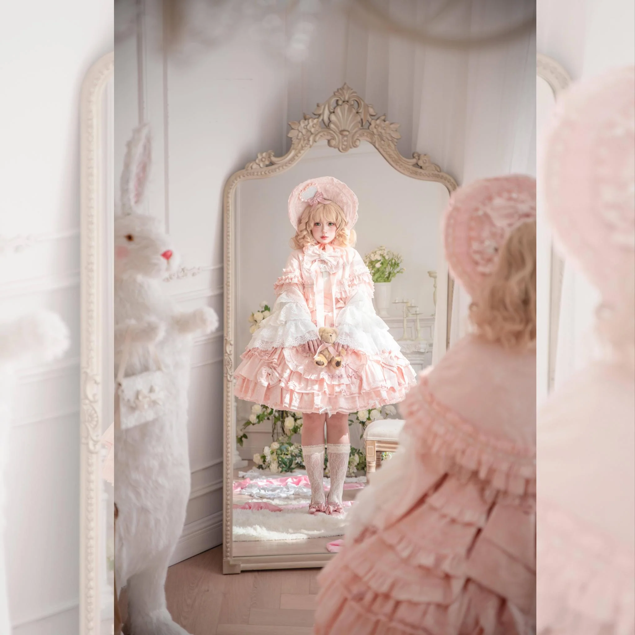 Lost Aqua - Vintage Lolita Dress Set, Cotton Shirt - Image 19