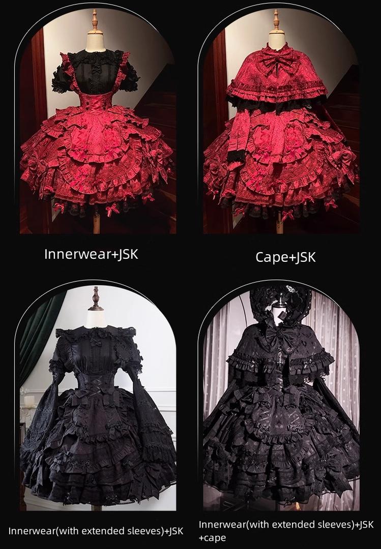 Lost Aqua - Vintage Lolita Dress Set, Cotton Shirt - Image 21
