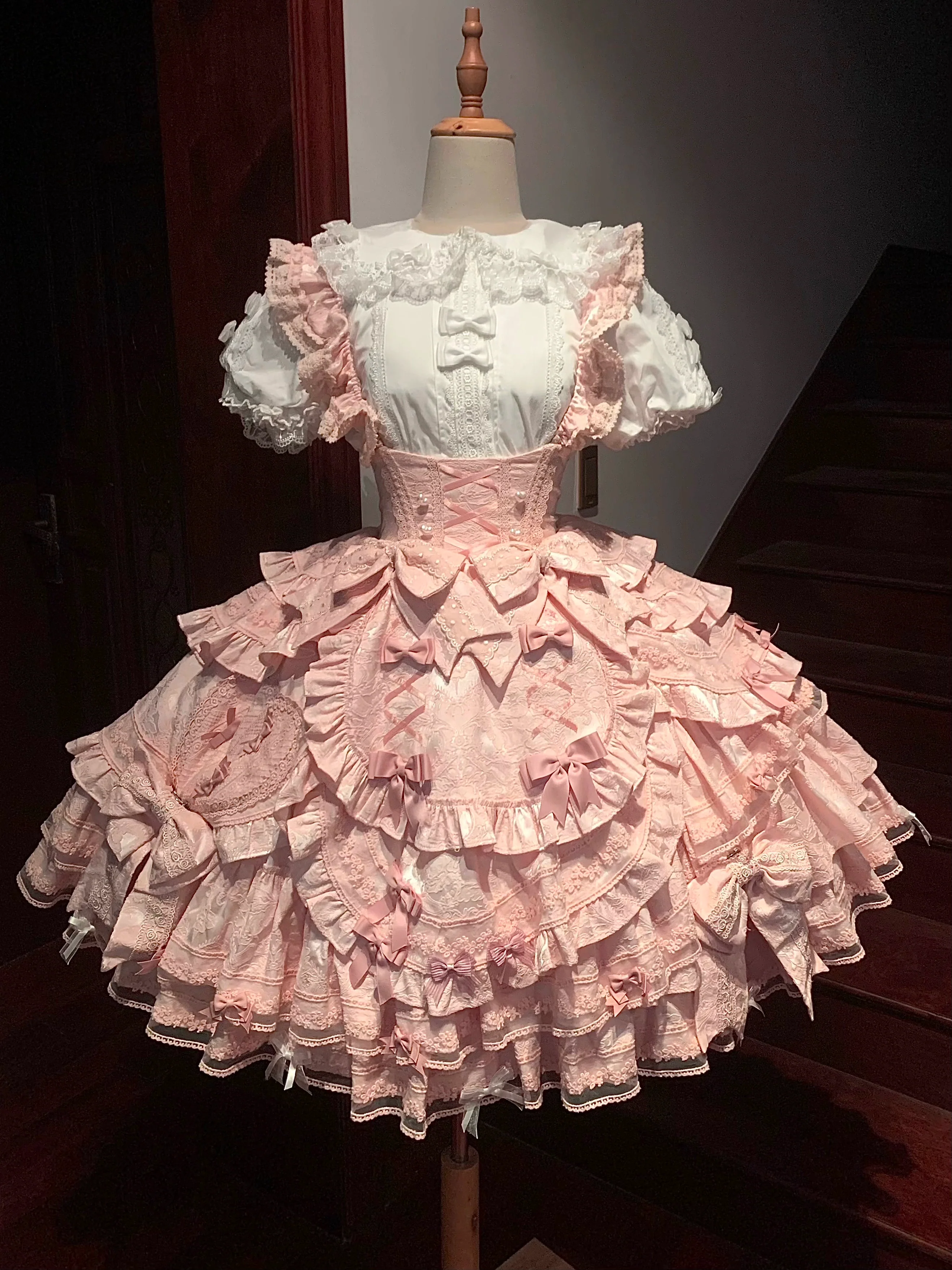 Lost Aqua - Vintage Lolita Dress Set, Cotton Shirt - Image 23