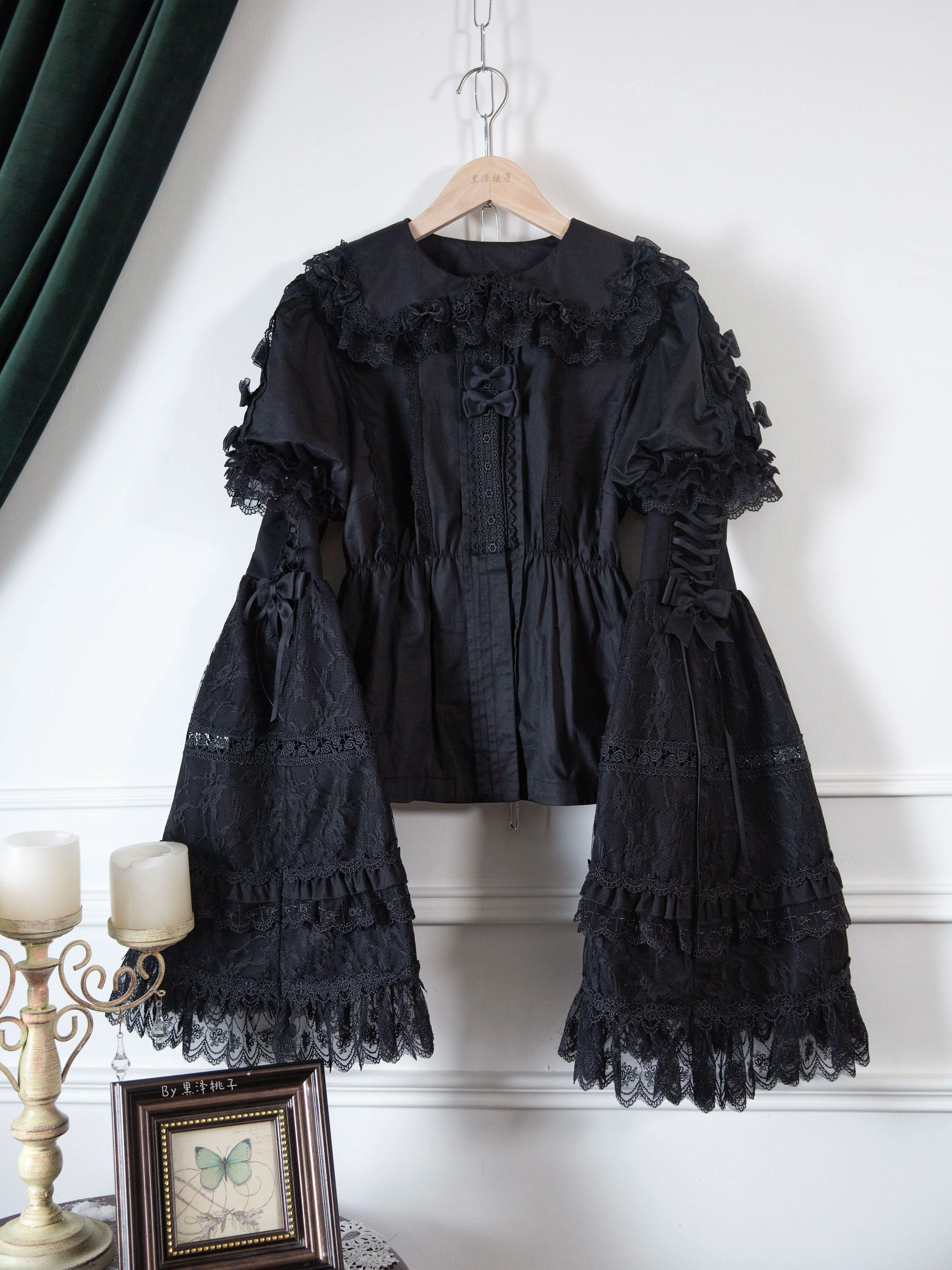 Lost Aqua - Vintage Lolita Dress Set, Cotton Shirt - Image 33