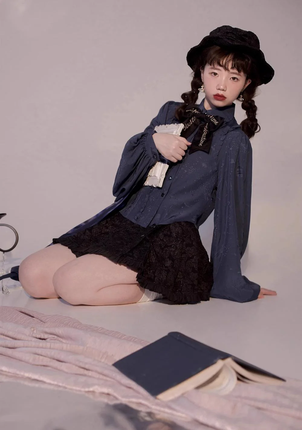 Starry for You - Vintage Lolita Shirt American Retro Style Blouse - Image 13