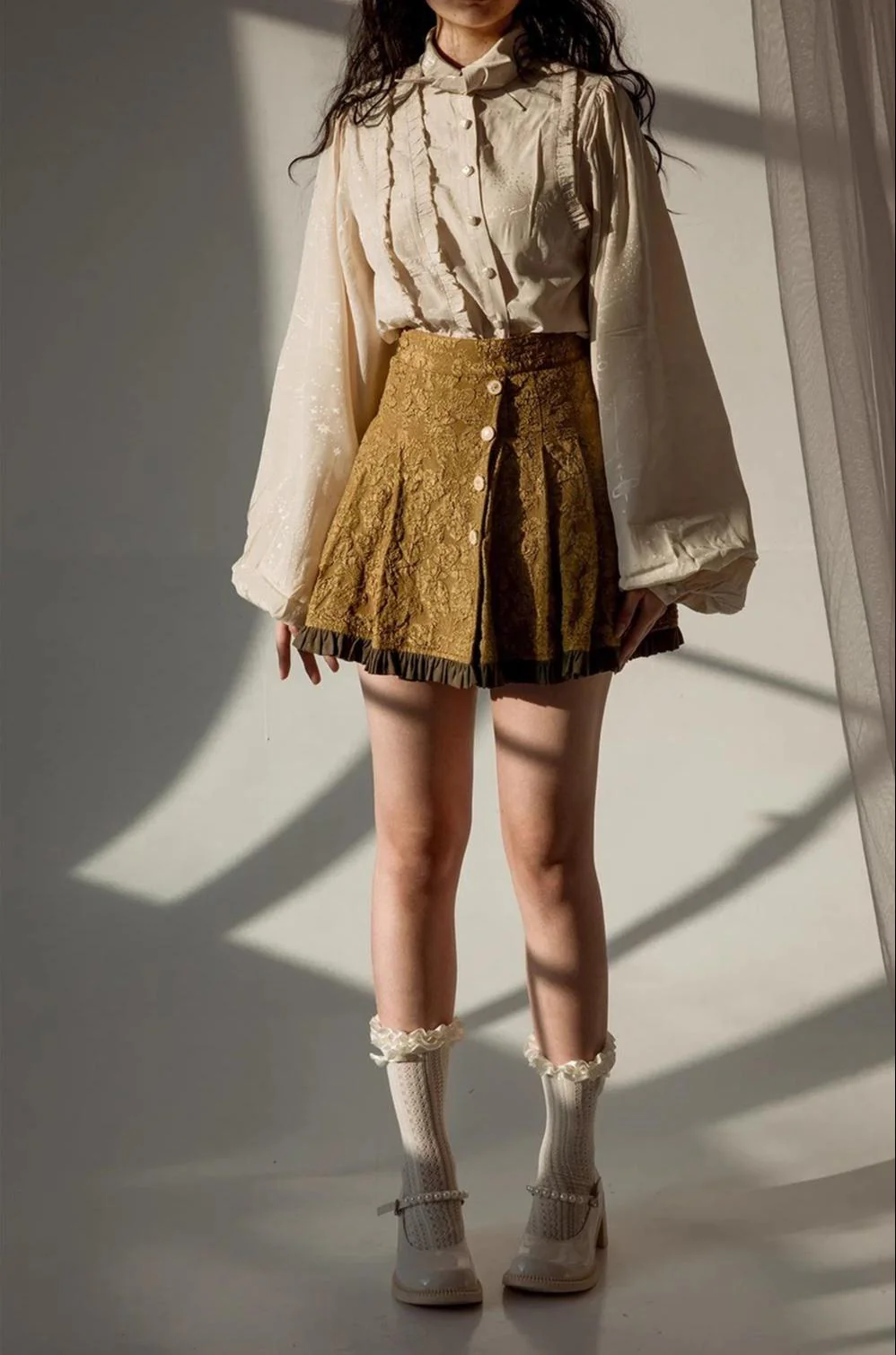 Starry for You - Vintage Lolita Shirt American Retro Style Blouse - Image 4