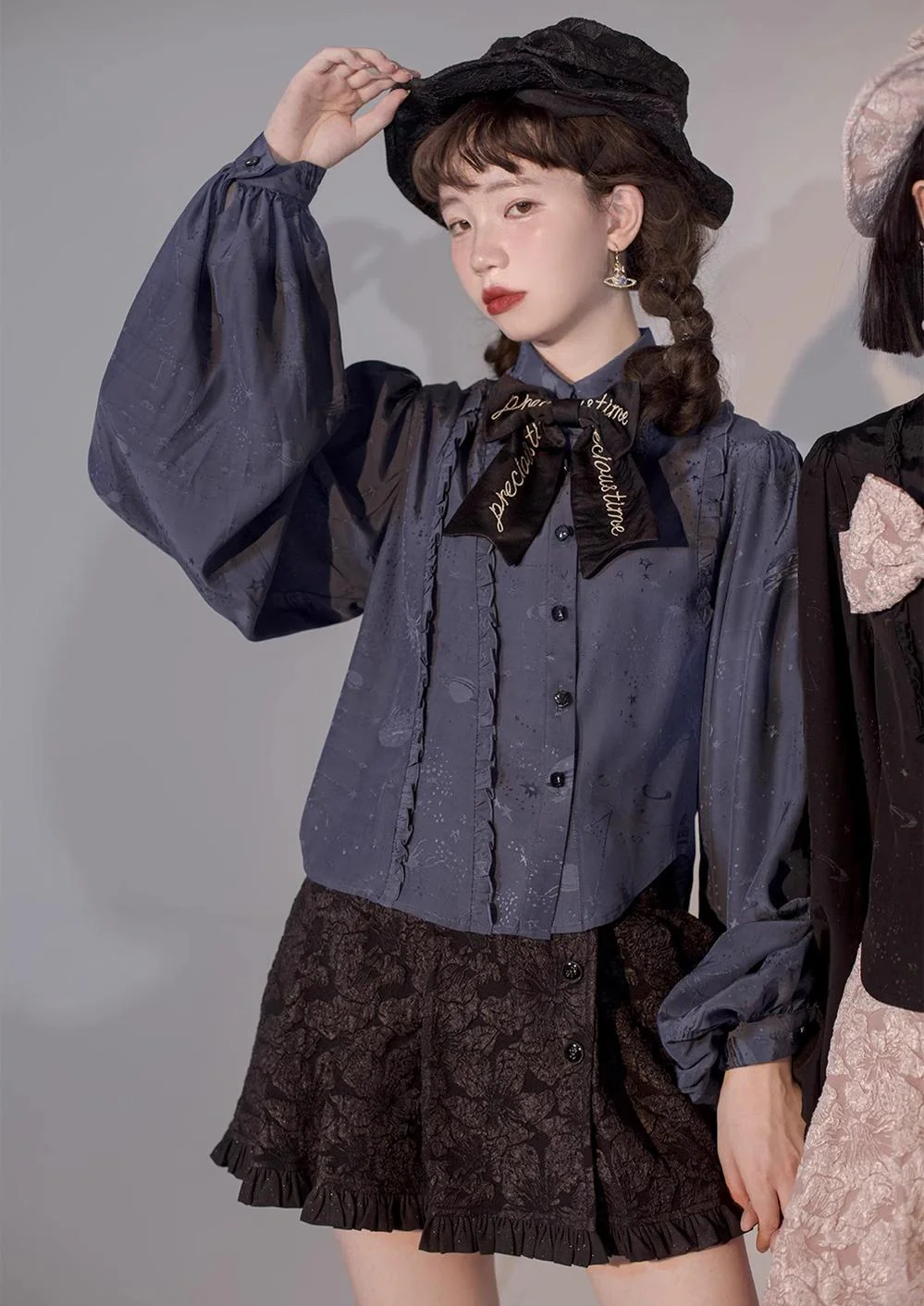 Starry for You - Vintage Lolita Shirt American Retro Style Blouse - Image 9