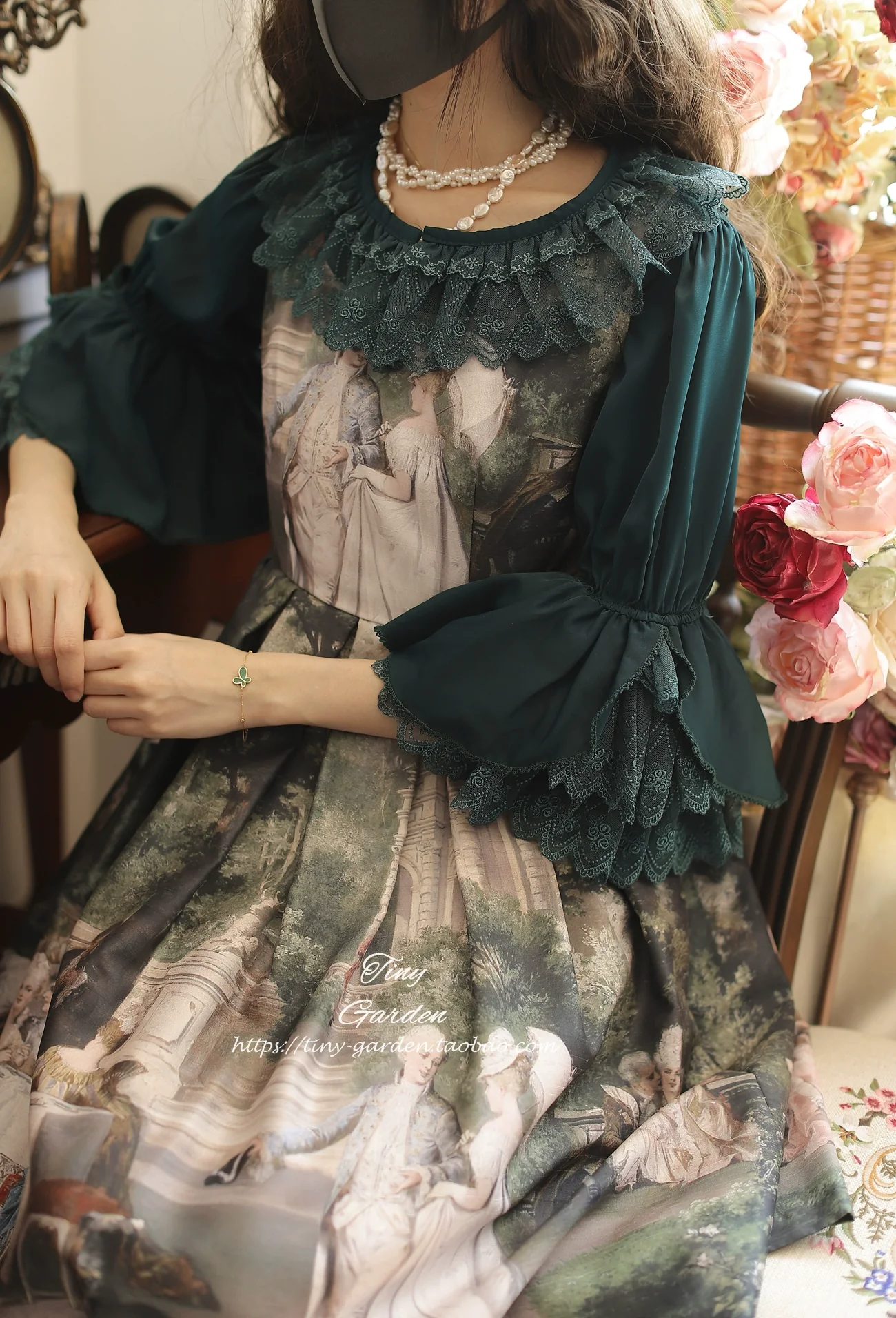 Summer Breeze 2.0 - Vintage Lolita Shirt Round Ruffled Collar/Princess Sleeves - Image 12