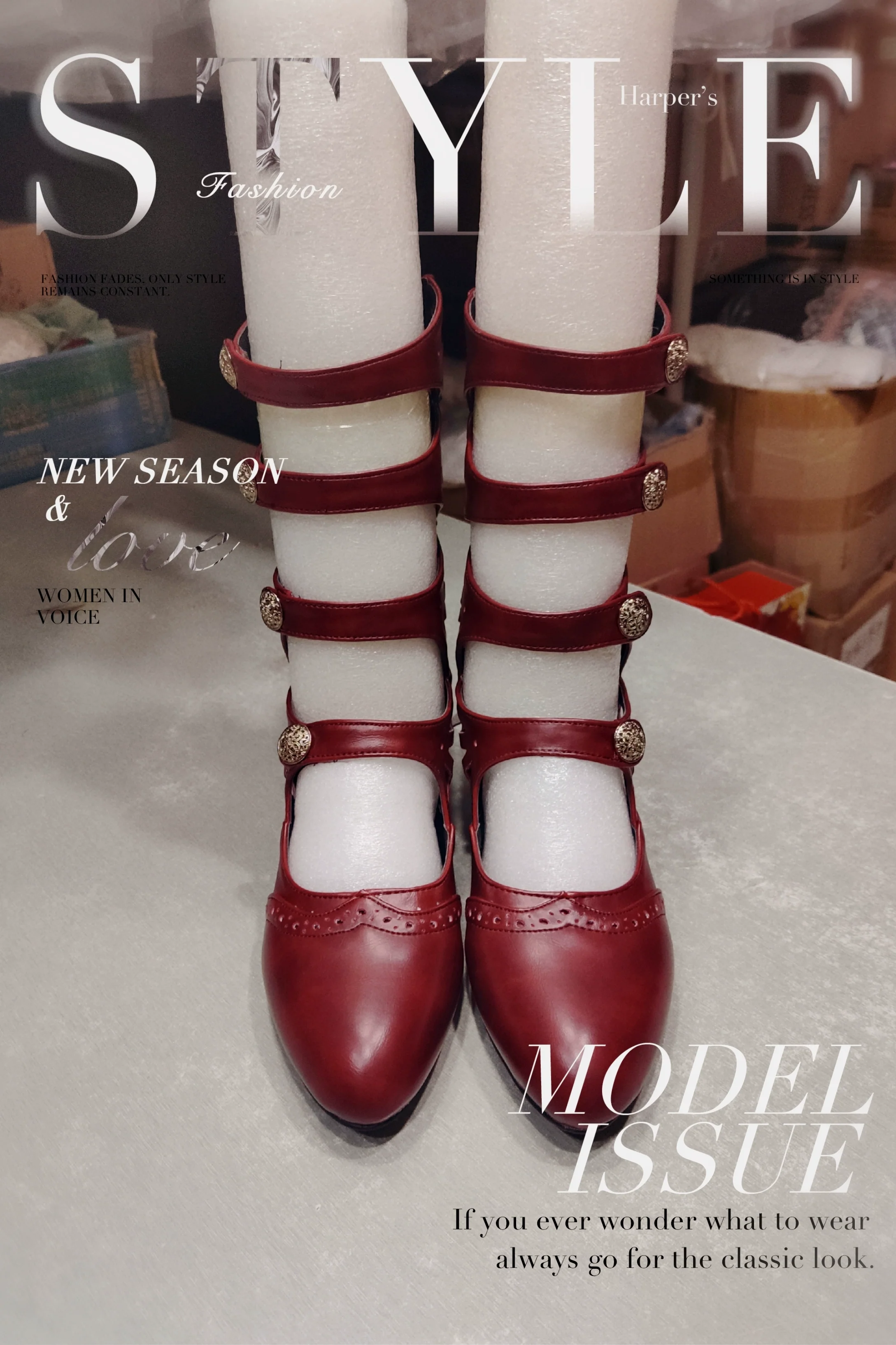 Floral Carved - Vintage Lolita Shoes Mary Jane Hollow-out Ankle Boots - Image 5