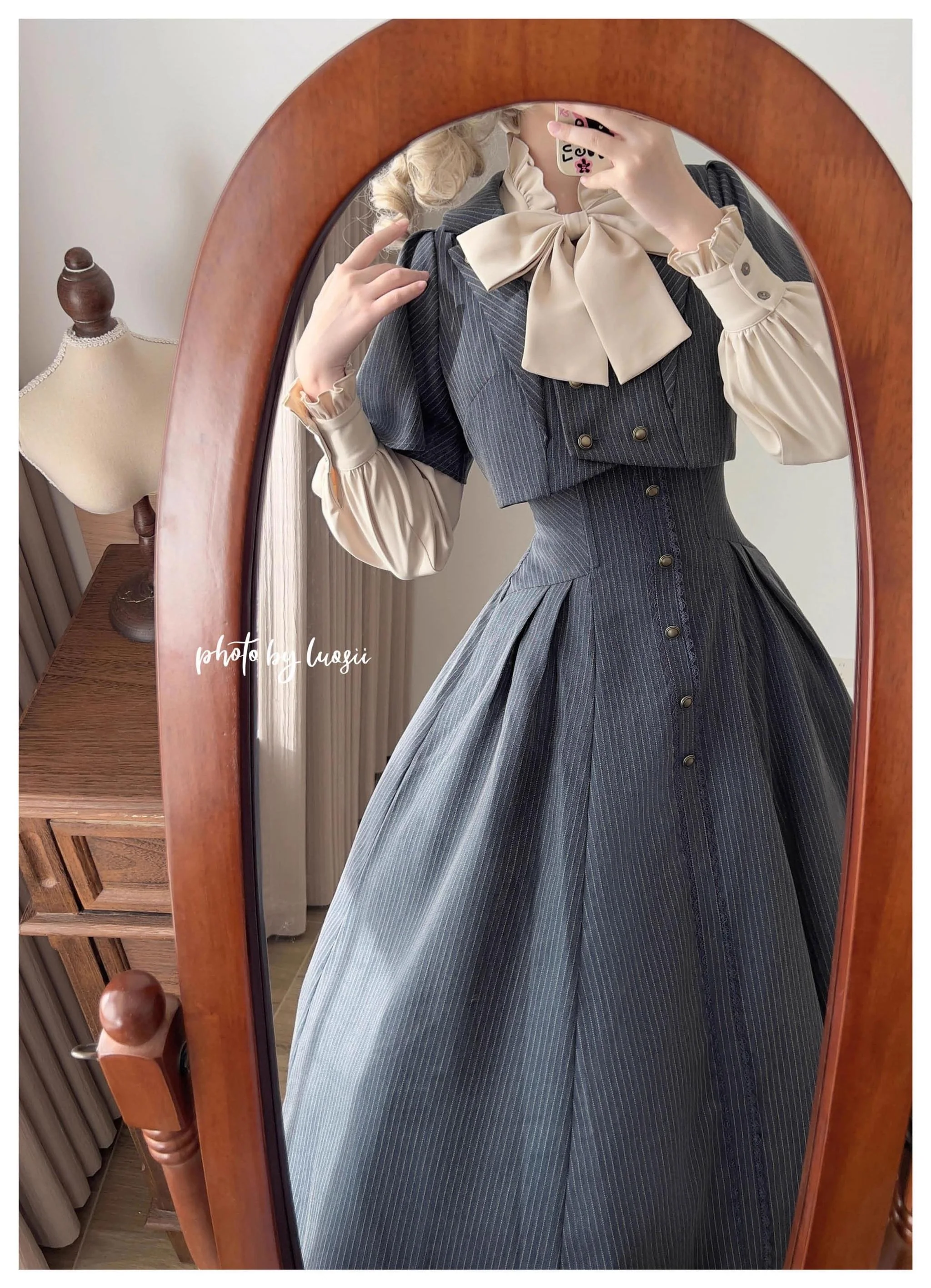 Forest Stationery - Classic Lolita SK Suit With Shirt And Coat - Image 15