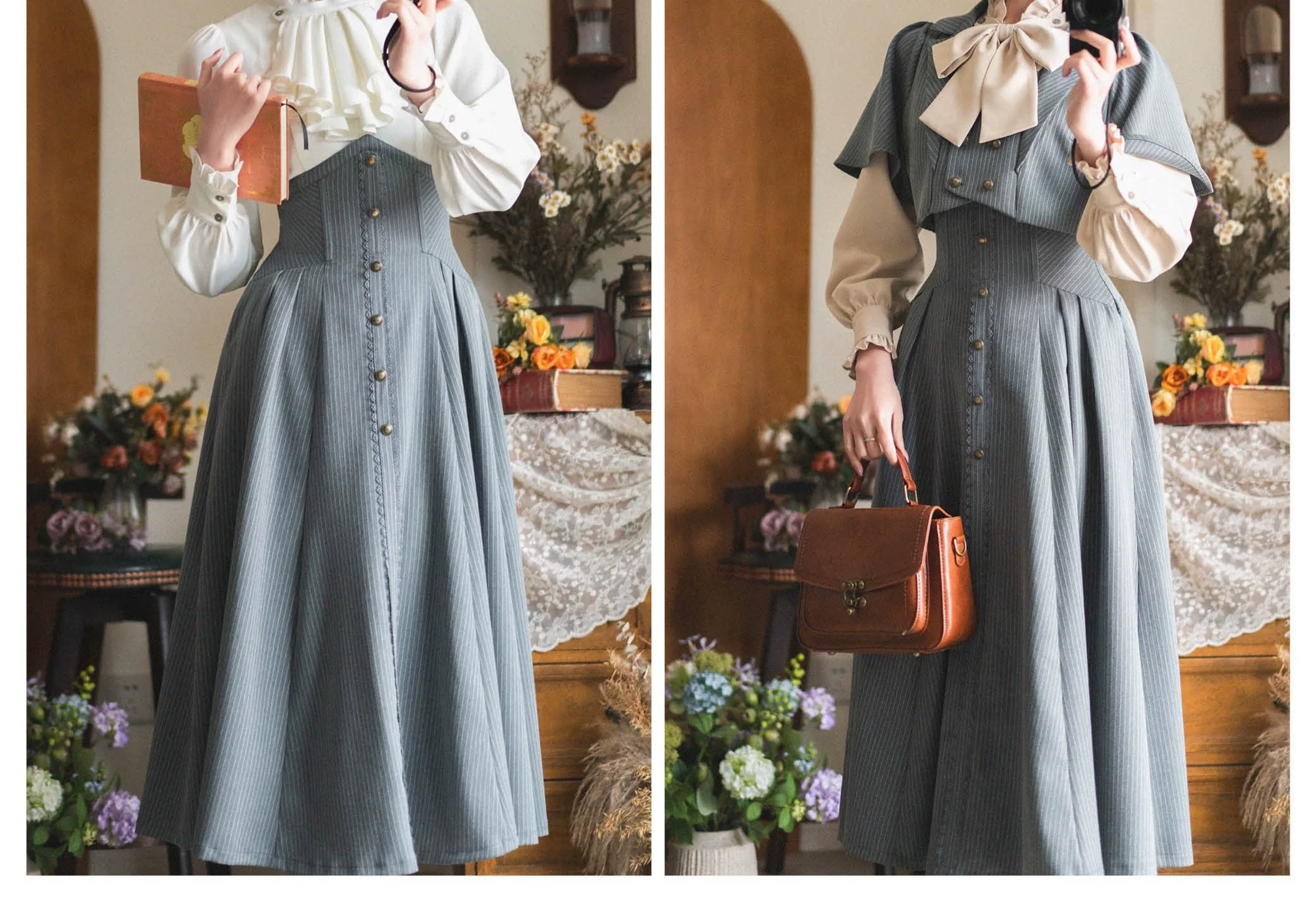 Forest Stationery - Classic Lolita SK Suit With Shirt And Coat - Image 16