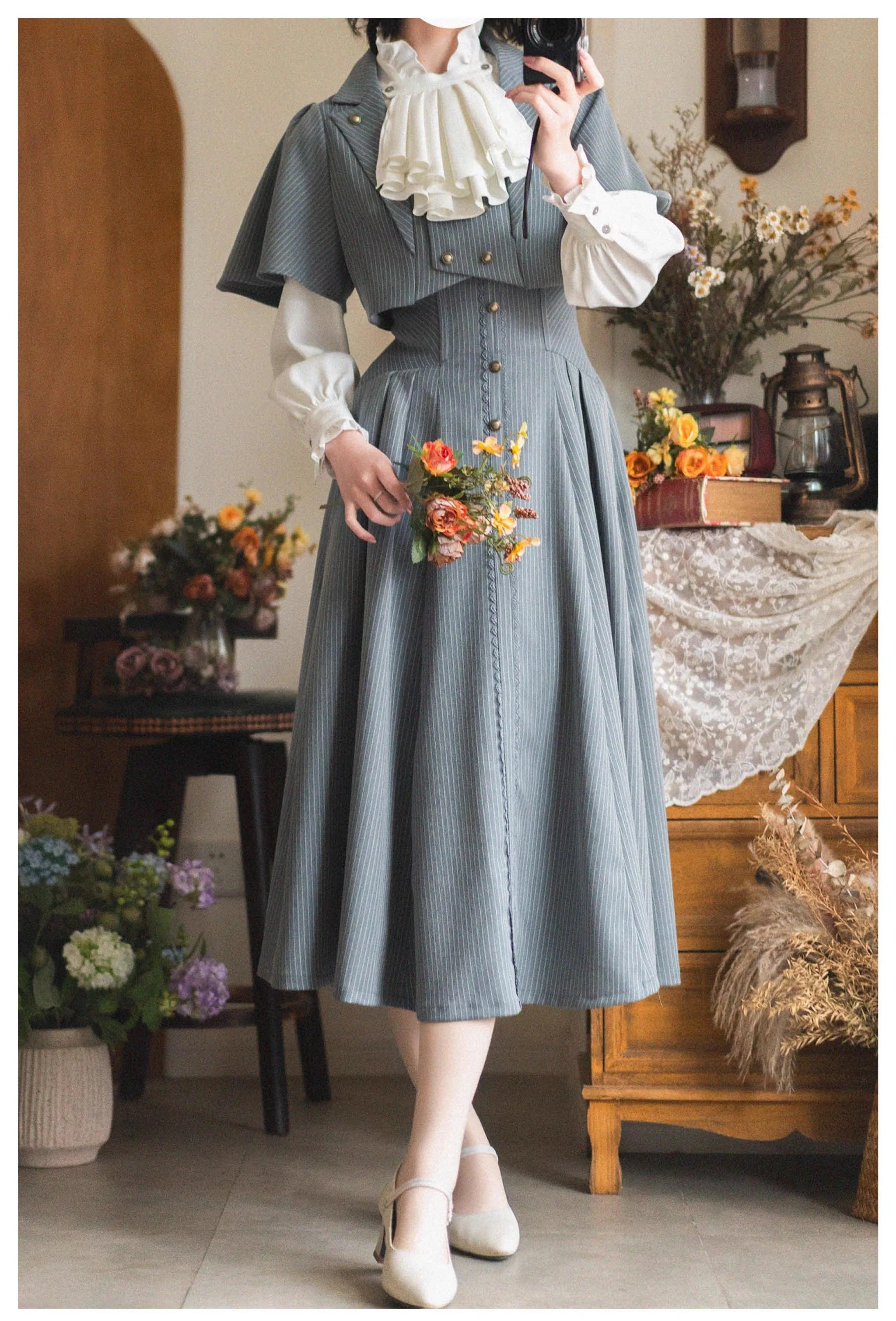 Forest Stationery - Classic Lolita SK Suit With Shirt And Coat - Image 19