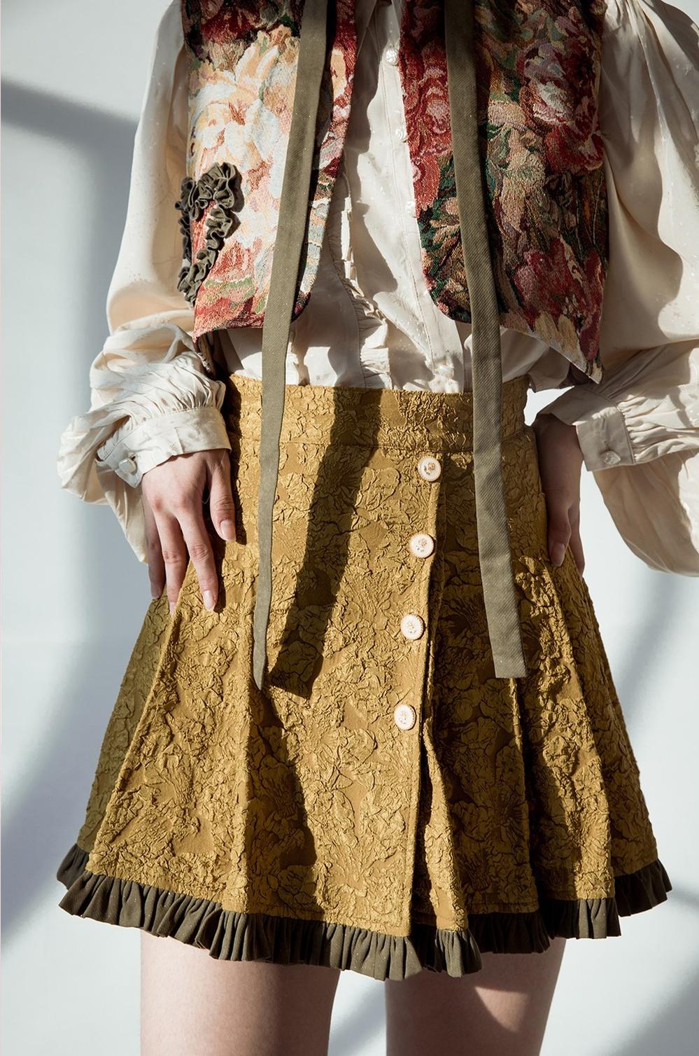 Gilded Age - Vintage Lolita Vest Suit Oil Painting Style Skirt Coat - Image 18