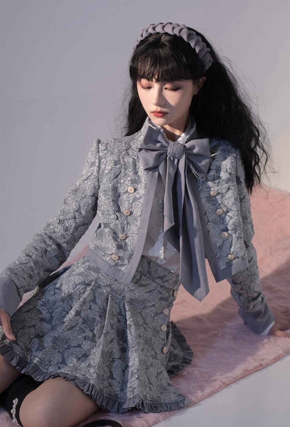 Gilded Age - Vintage Lolita Vest Suit Oil Painting Style Skirt Coat - Image 26