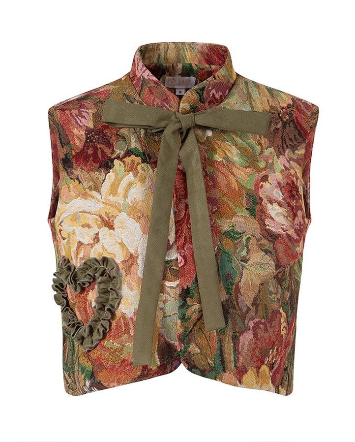 Gilded Age - Vintage Lolita Vest Suit Oil Painting Style Skirt Coat - Image 5