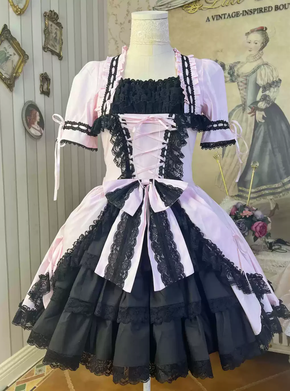 Miss Rella - Vintage Retro Lolita OP Dress, Custom Sizes - Image 4