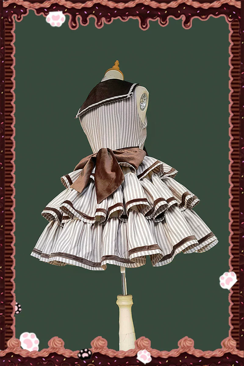 From Afar - Vintage Striped Peppy-Style Lolita JSK & Cape - Image 17