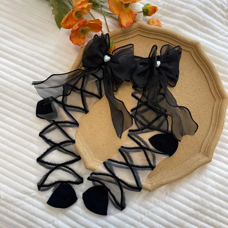 Daily Lolita Gauze Bows Socks Multicolor - Image 6