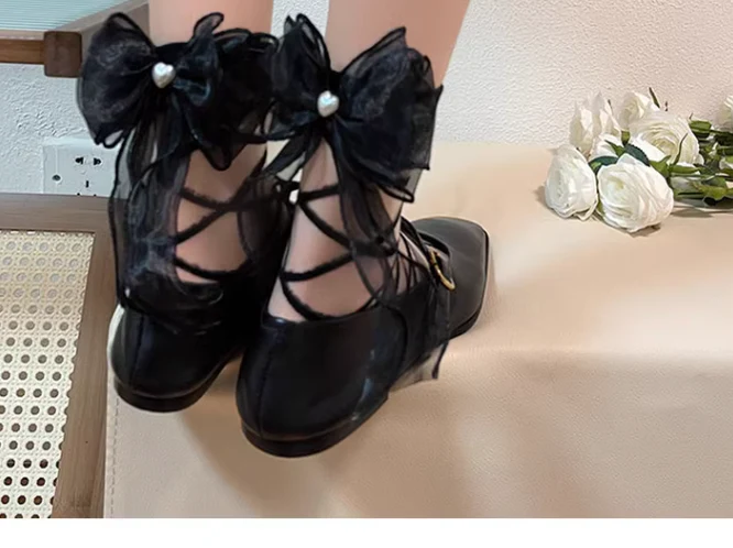 Daily Lolita Gauze Bows Socks Multicolor - Image 7