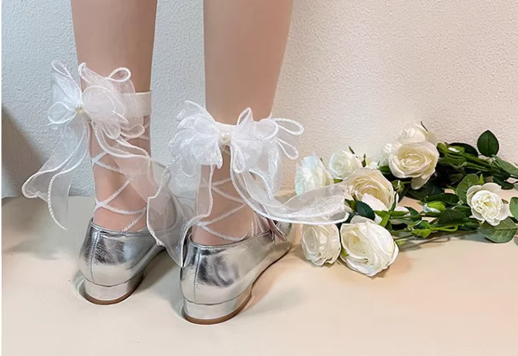 Daily Lolita Gauze Bows Socks Multicolor - Image 9