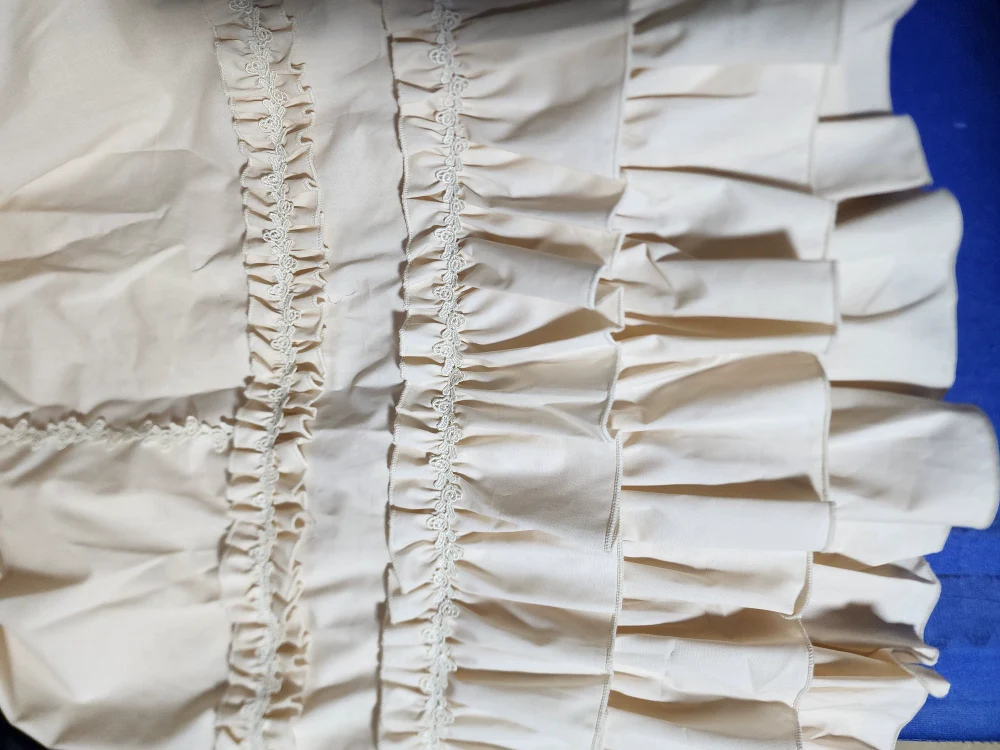 Cotton Lolita Embroidered Petticoat, Rose Hem - Image 8