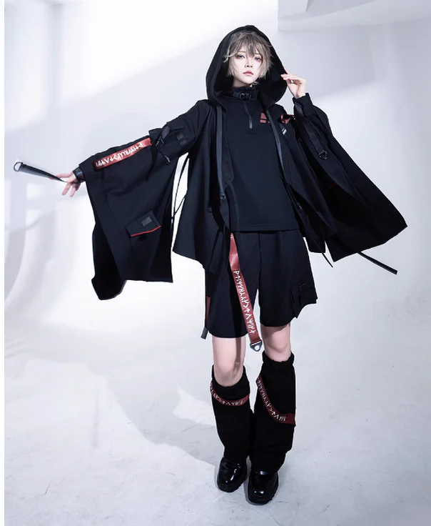 Nameless Blade - Waste Soil Ouji Lolita Black Shorts and Leggings - Image 3