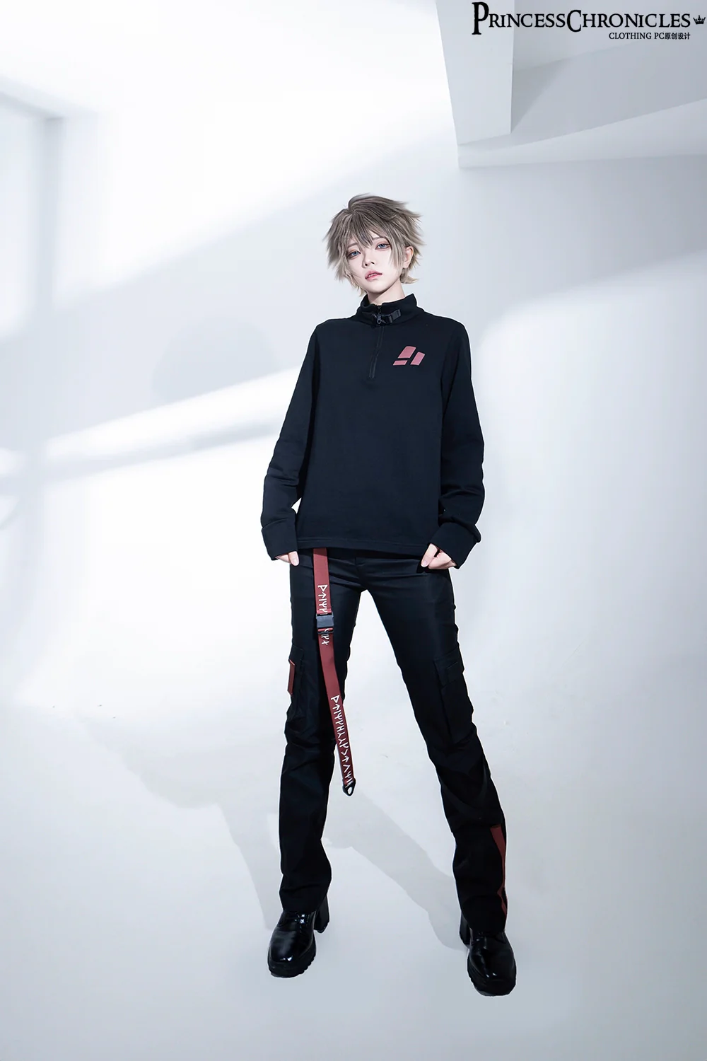 Nameless Blade - Waste Soil Ouji Lolita Slim Black Pants