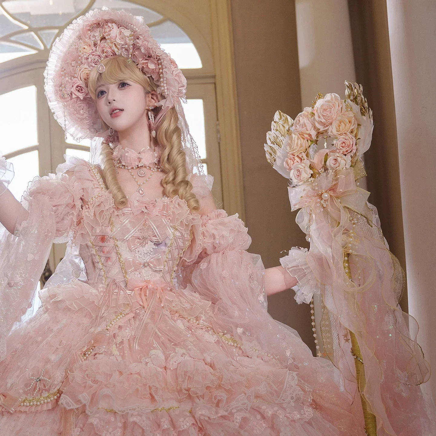 Runaway Princess - Wedding Lolita BNT, Pearls & Rhinestones - Image 4