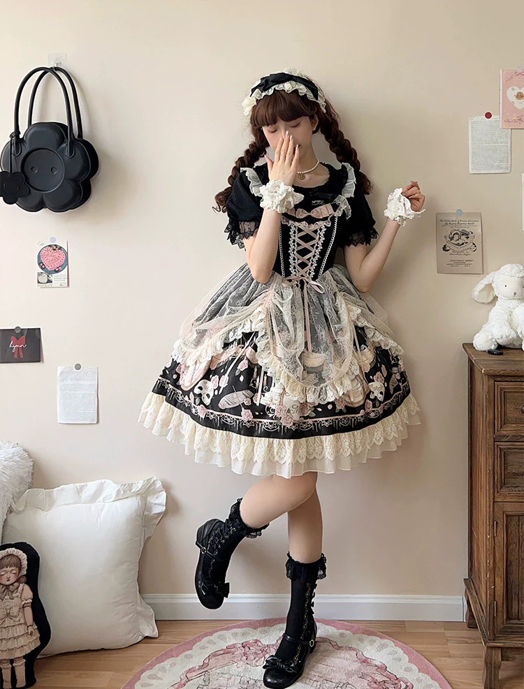 Sweet Date - Wedding Lolita Dress Bridal Elegant Retro JSK Daily Lolita Shirt - Image 14