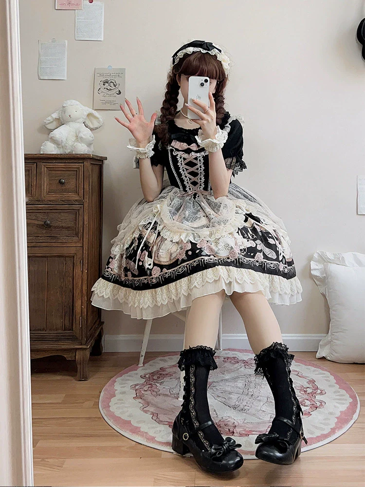 Sweet Date - Wedding Lolita Dress Bridal Elegant Retro JSK Daily Lolita Shirt - Image 17
