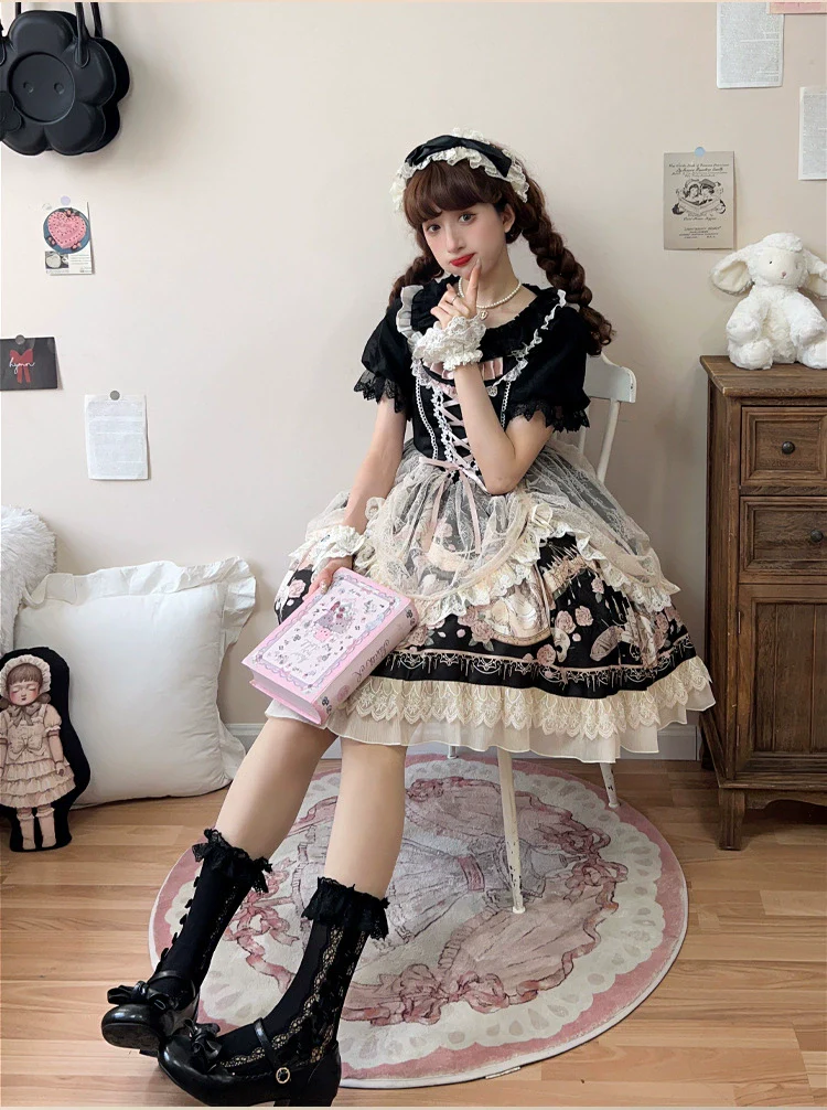 Sweet Date - Wedding Lolita Dress Bridal Elegant Retro JSK Daily Lolita Shirt - Image 18