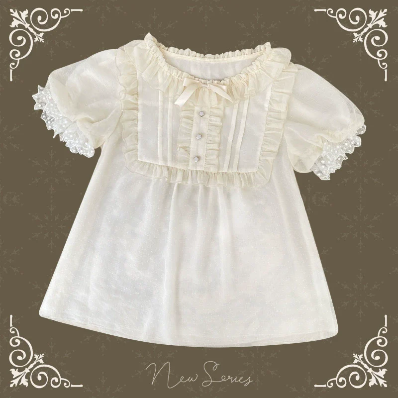 Sweet Date - Wedding Lolita Dress Bridal Elegant Retro JSK Daily Lolita Shirt - Image 25