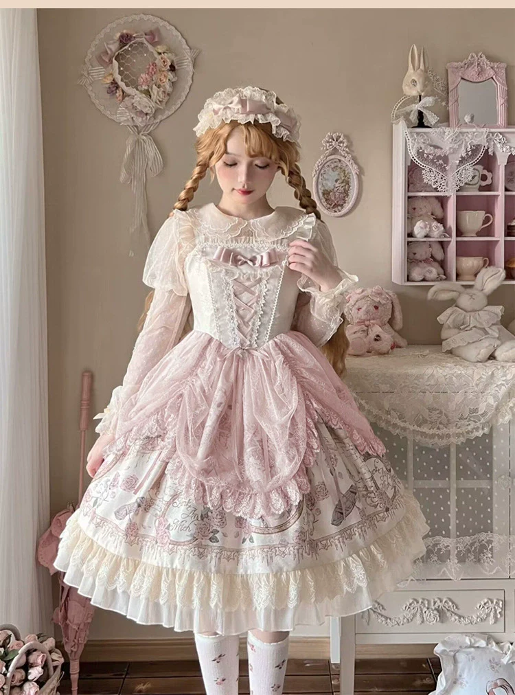 Sweet Date - Wedding Lolita Dress Bridal Elegant Retro JSK Daily Lolita Shirt - Image 4