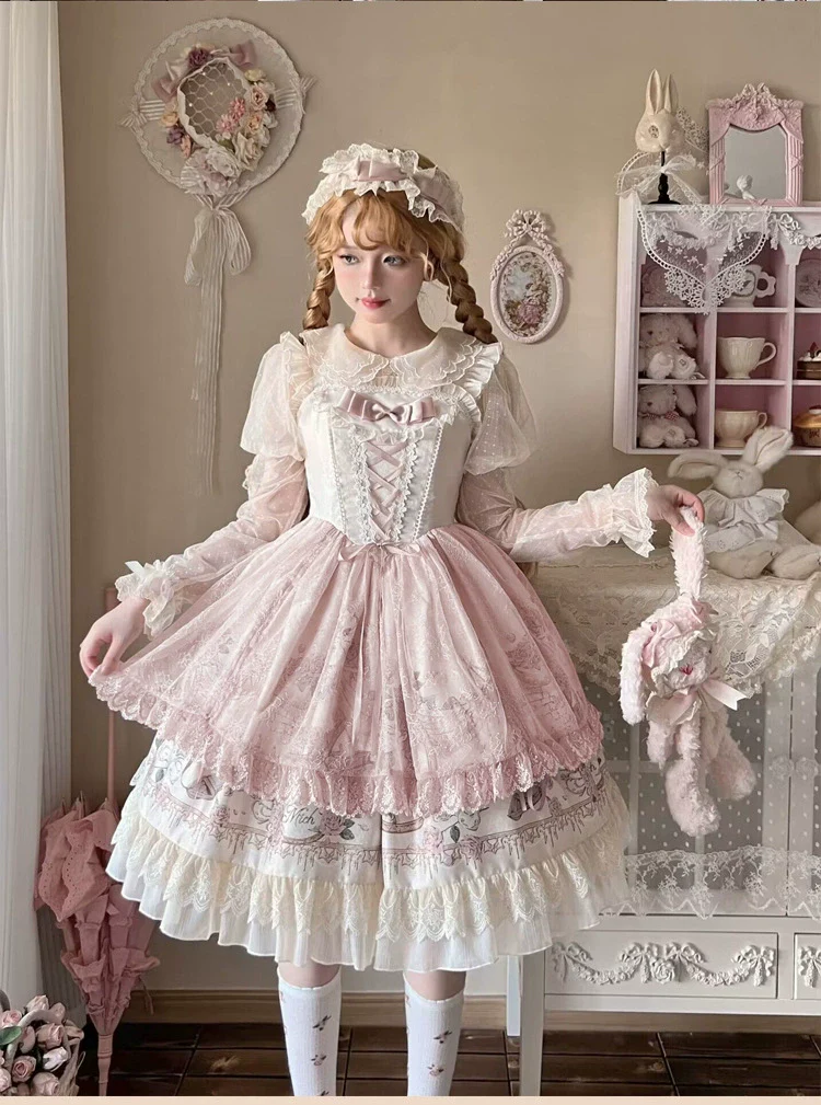 Sweet Date - Wedding Lolita Dress Bridal Elegant Retro JSK Daily Lolita Shirt - Image 5