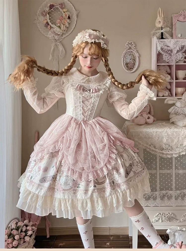 Sweet Date - Wedding Lolita Dress Bridal Elegant Retro JSK Daily Lolita Shirt - Image 6