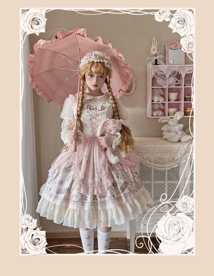 Sweet Date - Wedding Lolita Dress Bridal Elegant Retro JSK Daily Lolita Shirt - Image 8