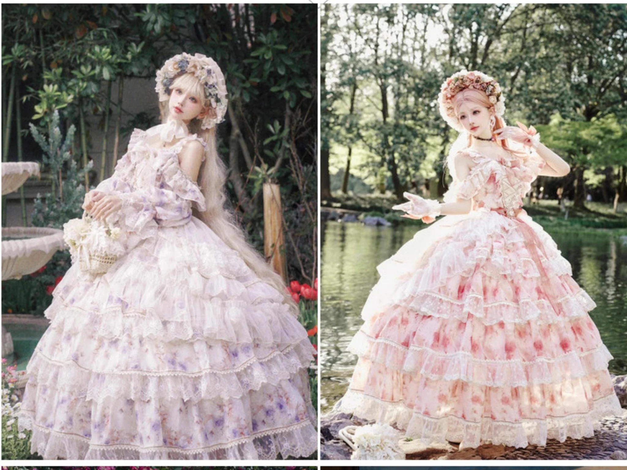 Rose Banquet - Wedding Lolita OP Dress Chiffon Princess Tea Party Dress - Image 11