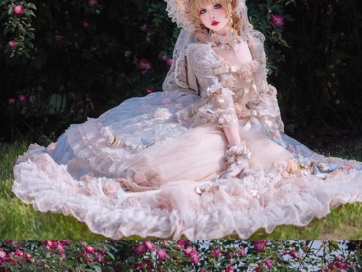 Rose Banquet - Wedding Lolita OP Dress Chiffon Princess Tea Party Dress - Image 3