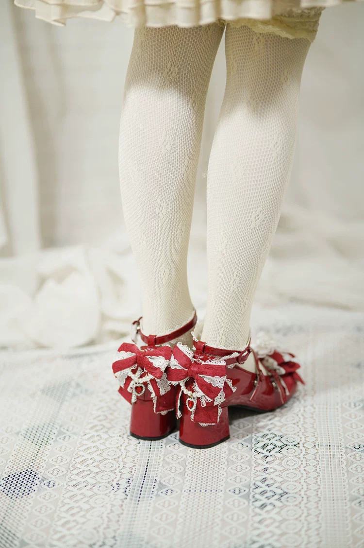 Spring Sakura - Wedding Sweet Lolita Heels Shoes, Floral Accent - Image 13