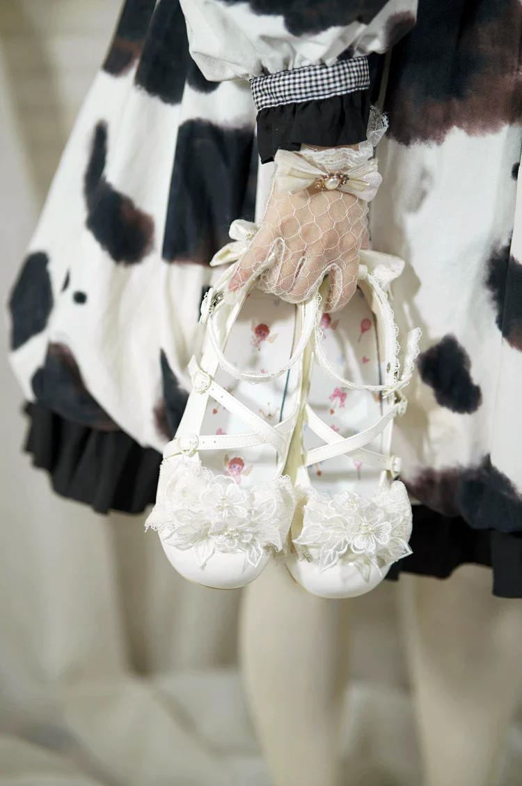 Spring Sakura - Wedding Sweet Lolita Heels Shoes, Floral Accent - Image 18