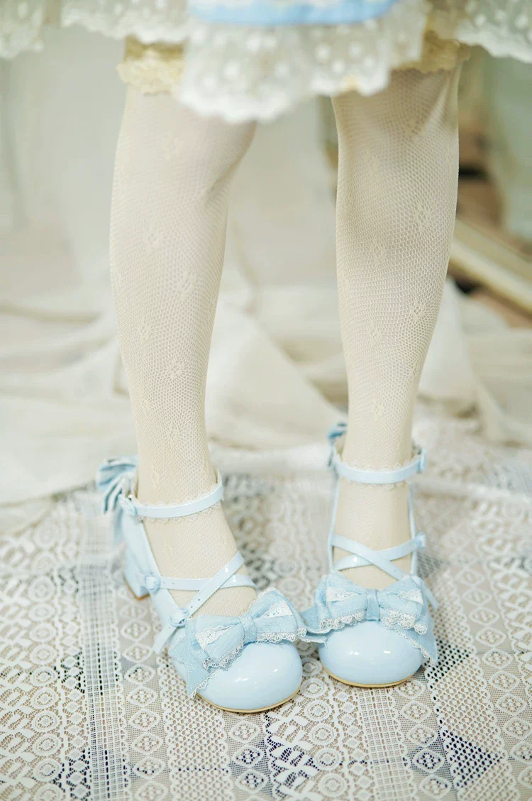 Spring Sakura - Wedding Sweet Lolita Heels Shoes, Floral Accent - Image 5
