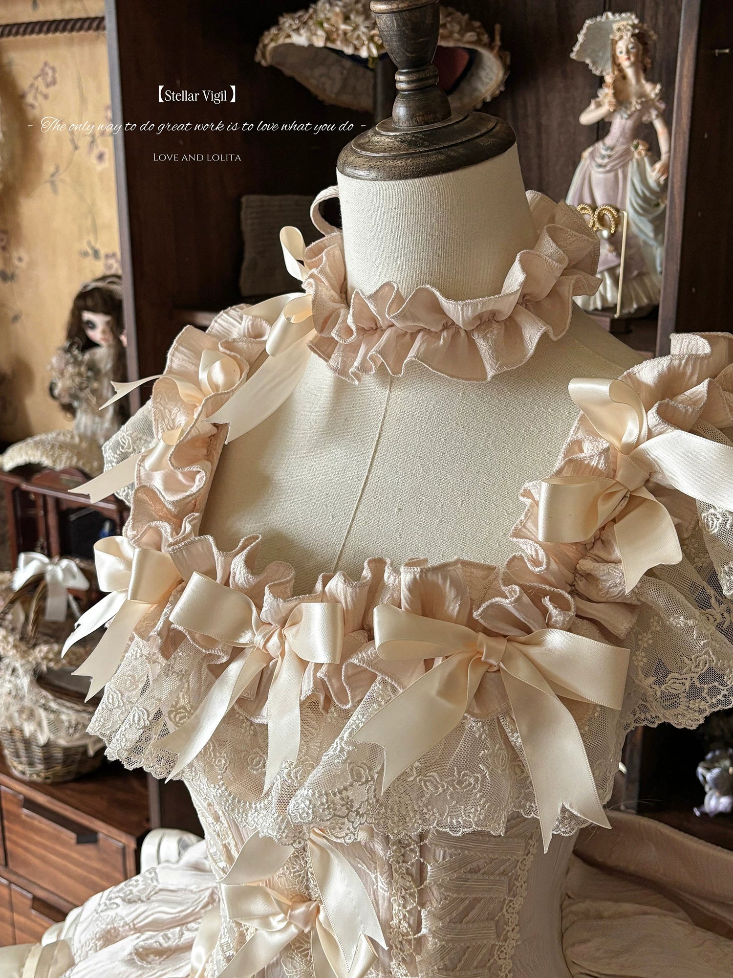 Sunset Venus - Wedding Sweet Lolita JSK Dress, Fishbone Waist - Image 5