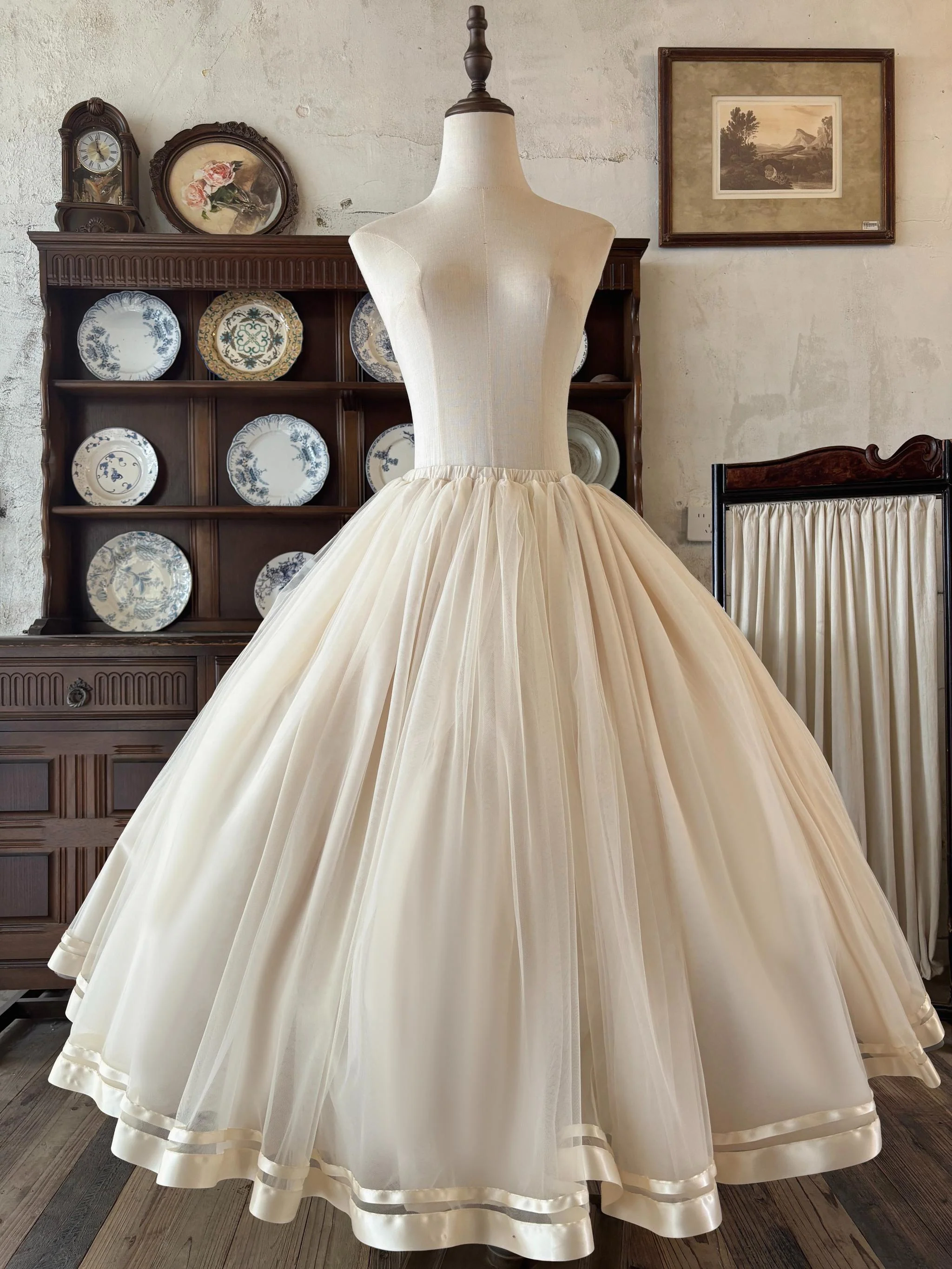 Sunset Venus - Wedding Sweet Lolita JSK Dress, Fishbone Waist - Image 6