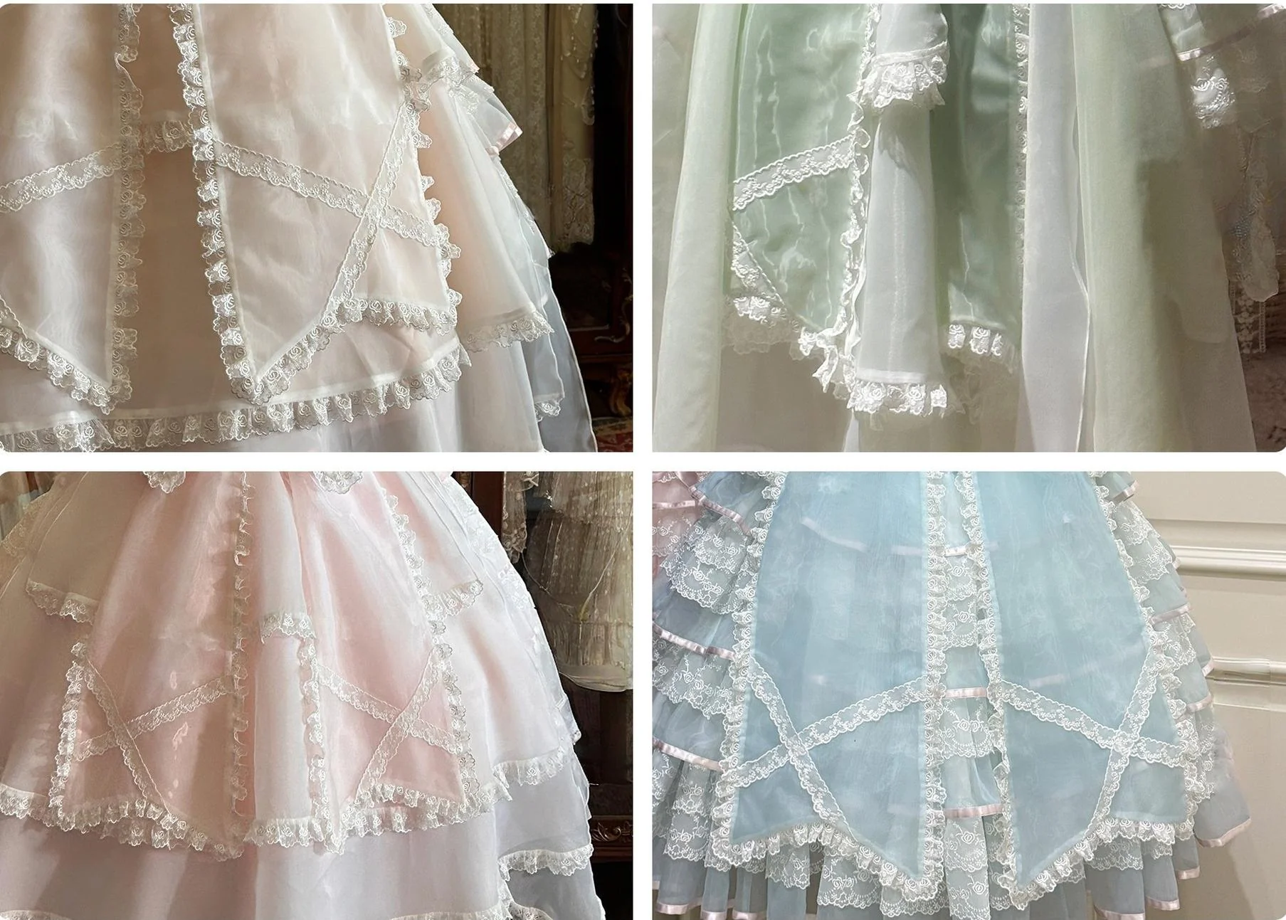 Sakura Snow Love Song - Wedding Sweet Lolita JSK Dress, Lace & Bows Details - Image 26