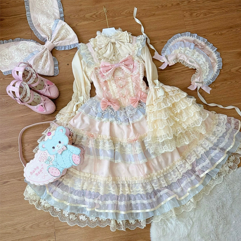 Hanguliang - Star Love Song - Wedding Sweet Lolita JSK Suit Doll-like Dress - Image 21