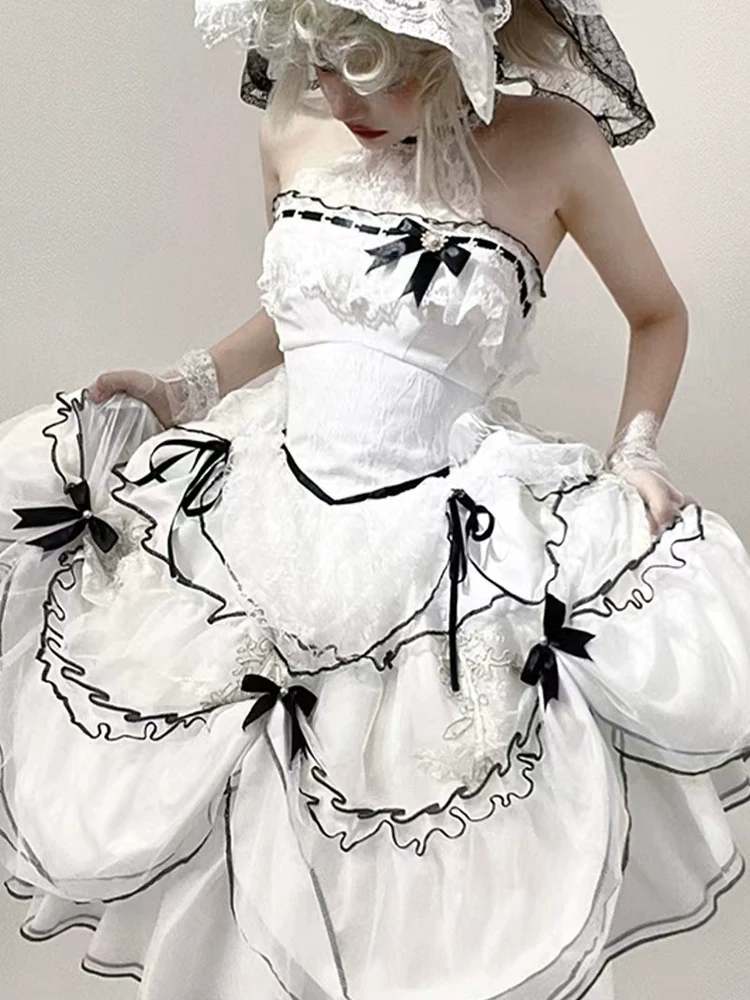 Daydream Whisper - Layered Poem - Wedding Sweet Plus Size Lolita JSK Dress Set - Image 13