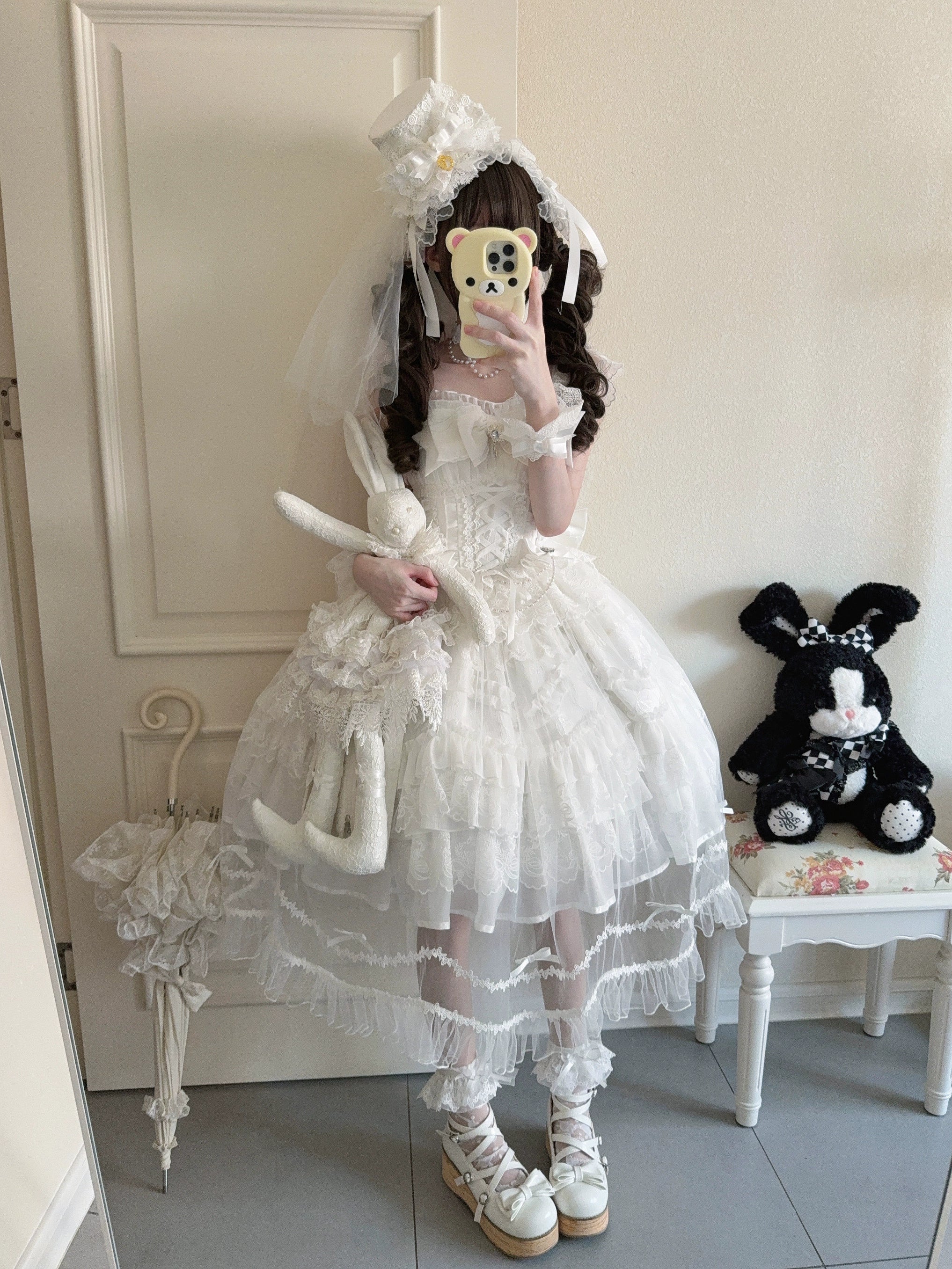 Eternal Vow - Wedding Lolita JSK, Detachable Overlay - Image 11