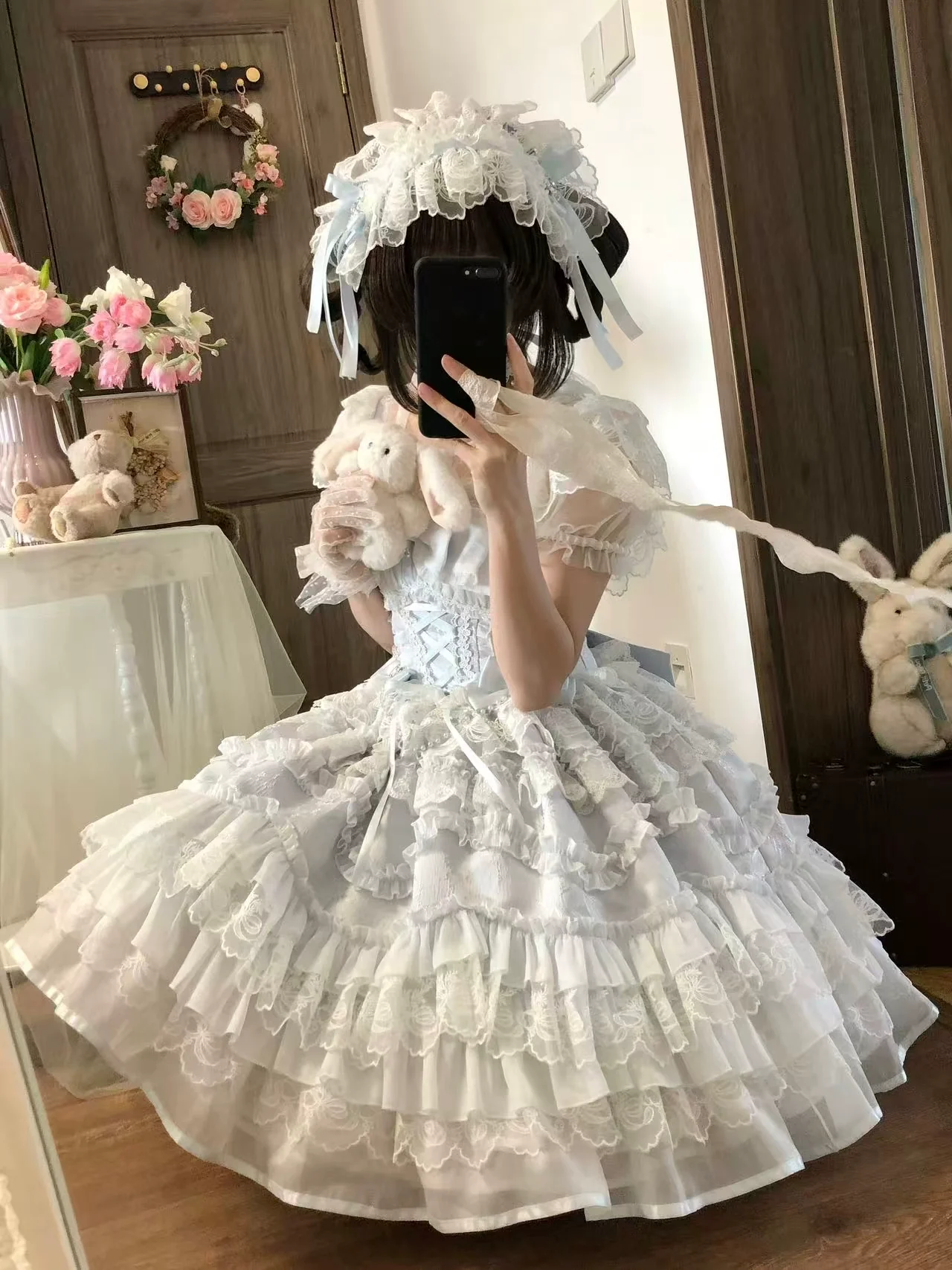 Eternal Vow - Wedding Lolita JSK, Detachable Overlay - Image 12