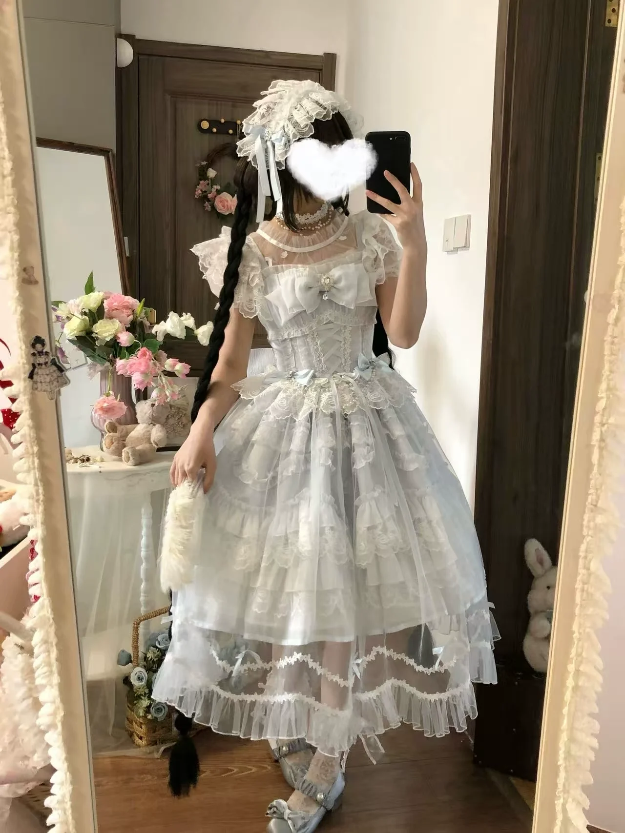 Eternal Vow - Wedding Lolita JSK, Detachable Overlay - Image 13