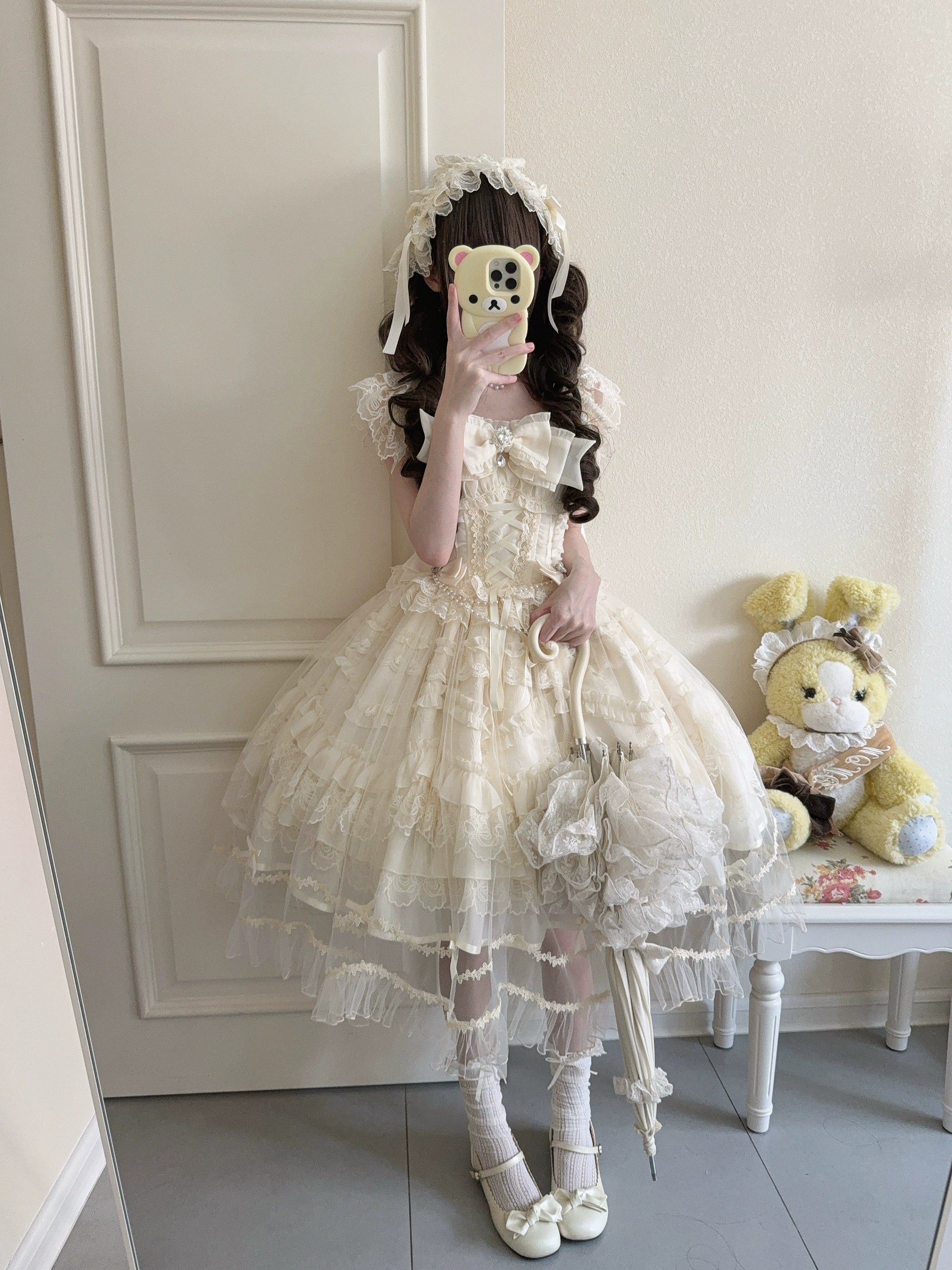 Eternal Vow - Wedding Lolita JSK, Detachable Overlay - Image 14