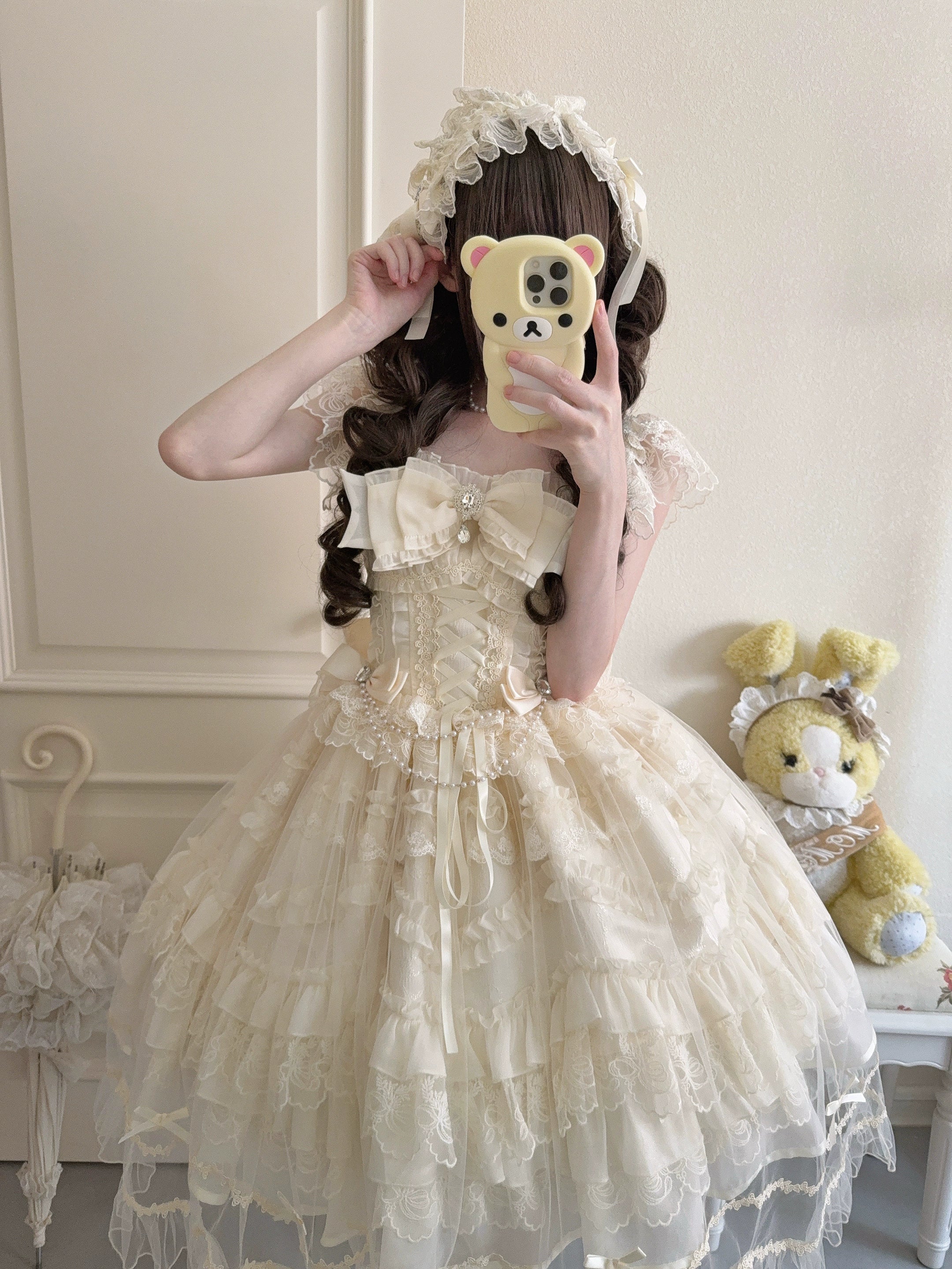 Eternal Vow - Wedding Lolita JSK, Detachable Overlay - Image 15